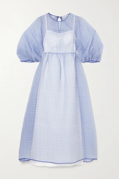 Cecilie Bahnsen Karmen Printed Silk-organza Midi Dress In
