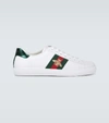 GUCCI ACE LEATHER SNEAKERS,P00491646