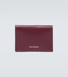 Acne Studios Logo-print Bifold Cardholder In Red
