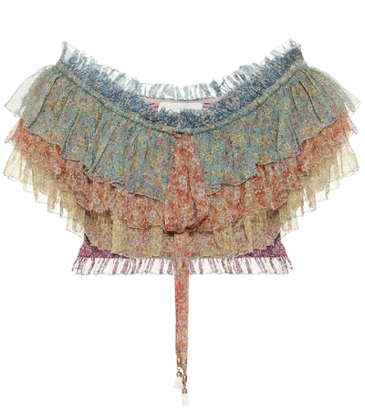 Zimmermann Carnaby Floral Silk Blouse In Multicoloured