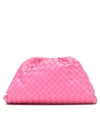 Bottega Veneta The Pouch Medium Intrecciato Leather Clutch In Pink