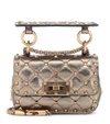 VALENTINO GARAVANI ROCKSTUD SPIKE MICRO LEATHER CROSSBODY BAG,P00487250