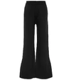Joseph Aveline High-rise Flared Gabardine Pants In Black