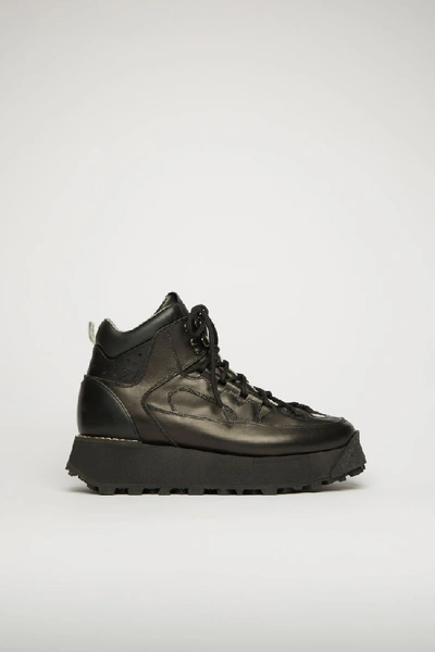 Acne Studios 登山皮靴 黑色 In Leather Trekking Boots