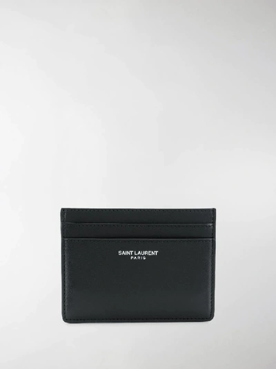 Saint Laurent Black Grained Leather Card Holder