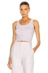 Jonathan Simkhai Cecilia Core Crop Top In White