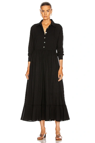 Natalie Martin Heath Dress In Flat Cotton Black