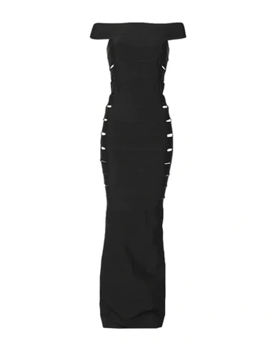 Azzaro Long Mermaid Side Cutout Knit Dress In Black