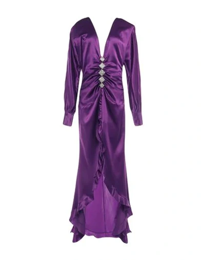 Alessandra Rich Long Dresses In Purple
