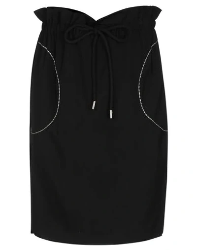 Manila Grace Midi Skirts In Black