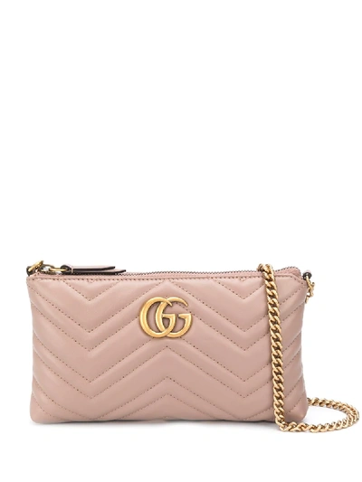 Gucci Gg Marmont Clutch In Neutrals