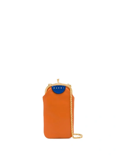 Marni Colour-block Crossbody Bag In Orange