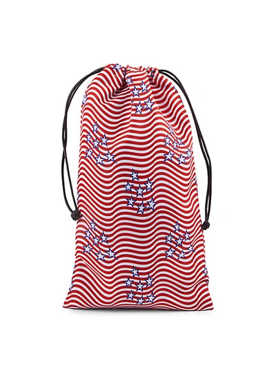 Alexander Wang Ryan Stars & Stripes Pouch Bag In Red White