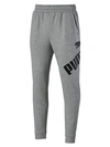 Puma Graphic Logo Sweatpants In Grey