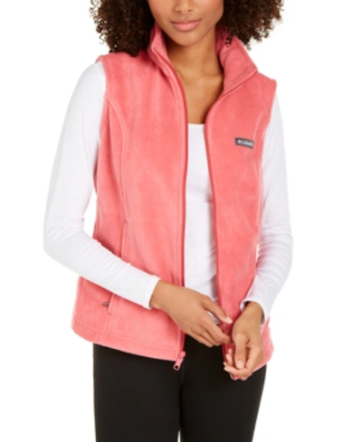Columbia Women's Benton Springs Fleece Vest In Rouge Pink