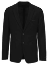 Prada Logo Patch Blazer In Black