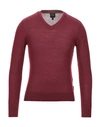 Armani Exchange Sweaters In Maroon