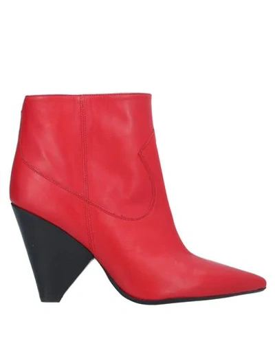 Anna F. Ankle Boot In Red