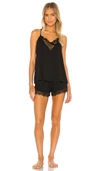 Flora Nikrooz Floretta Knit Cami & Shorts Set In Black