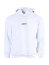 VETEMENTS Written Logo Hoodie White,UAH21TR630