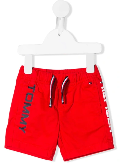 Tommy Hilfiger Junior Babies' Logo Print Shorts In Red