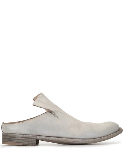 Officine Creative Flat Mules In White