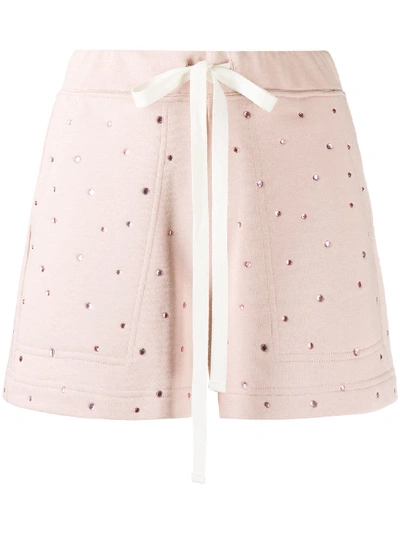 P.a.r.o.s.h Copof Crystal Shorts In Pink