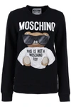 MOSCHINO TEDDY BEAR EMBROIDERY HOODIE