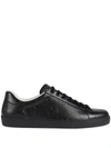 Gucci Ace Gg Embossed Sneakers In Black
