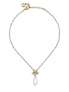 GUCCI BEE DROP PEARL CHARM NECKLACE
