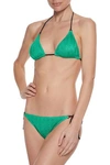 MISSONI CROCHET-KNIT TRIANGLE BIKINI,3074457345622451262