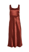 Vince Slim Fitted Slip Dress In Sangre