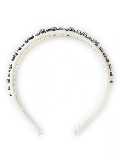 Red Valentino Embellished Hairband In White