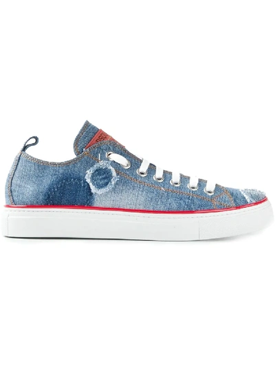 Dsquared2 Jeans-sneakers Mit Distressed-optik In Blue