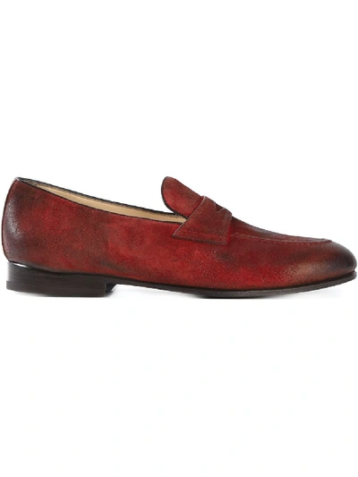 Doucal's Loafer Mit Distressed-effekt In Red