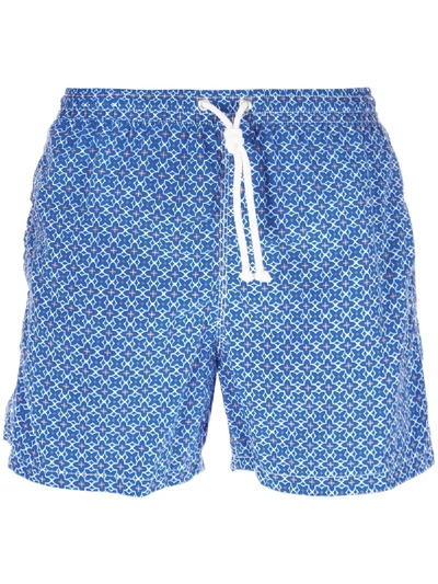 Kiton Badeshorts Mit Blumen-print In Blue