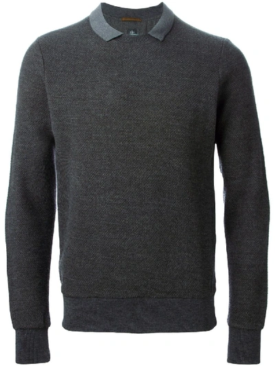 Eleventy Pullover Mit Spitzem Kragen In Grey