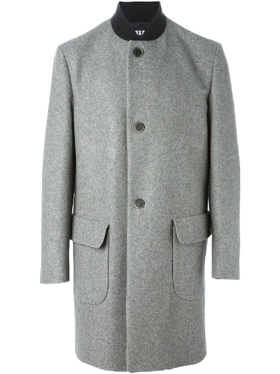 Msgm Mantel Mit Stehkragen In Grey