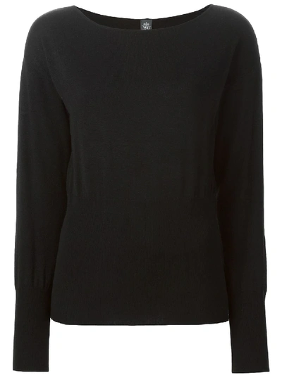 Eleventy Pullover Mit U-boot-ausschnitt In Black