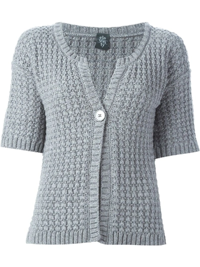 Eleventy Cardigan Mti Kurzen Ärmeln In Grey