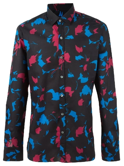 Lanvin Hemd Mit Blumen-print In Black