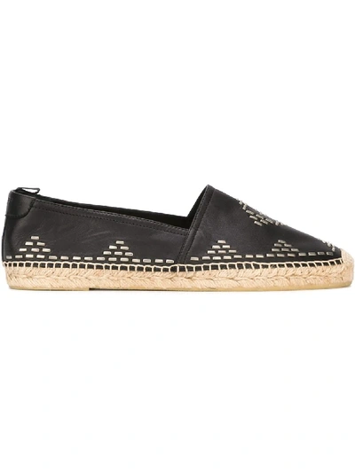 Saint Laurent Espadrilles Mit Nieten In Black