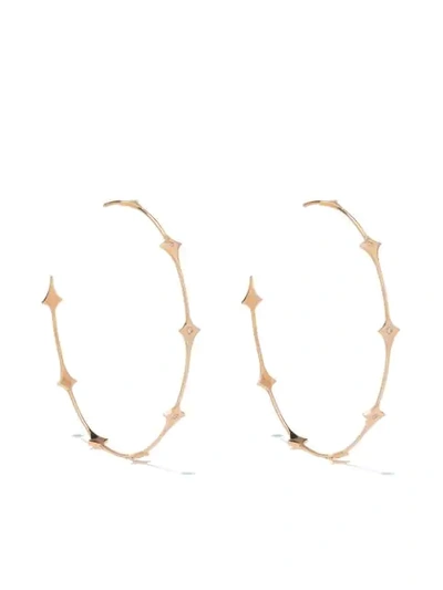 Diane Kordas Shield 18-karat Rose Gold Diamond Hoop Earrings In 18kt Rose Gold