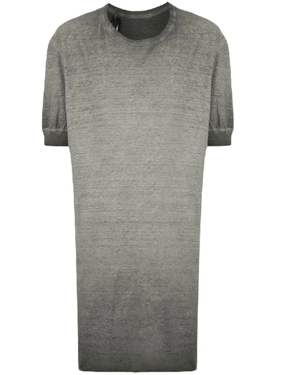 Boris Bidjan Saberi Gradient-effect Long T-shirt In Grey