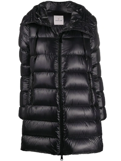 Moncler Padded Mid-length Jacket In Black