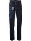 DSQUARED2 PATCH-EMBELLISHED STRAIGHT-LEG JEANS