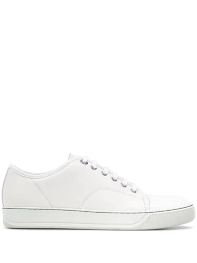 Lanvin Dbb1 Sneakers In White Leather