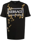 VERSACE SAFETY PIN PRINT T-SHIRT