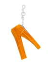Palm Angels Orange Mini Track Pants Keychain In Orange