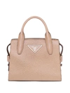 PRADA SAFFIANO LOGO PLAQUE TOTE BAG